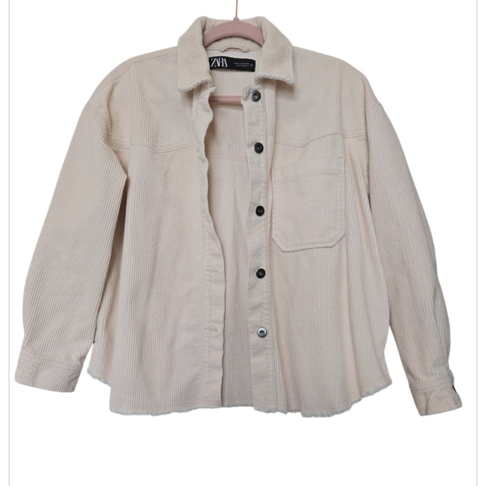 Zara Off-White Corduroy Shirt.Size M Oversized - Picture 4 of 10
